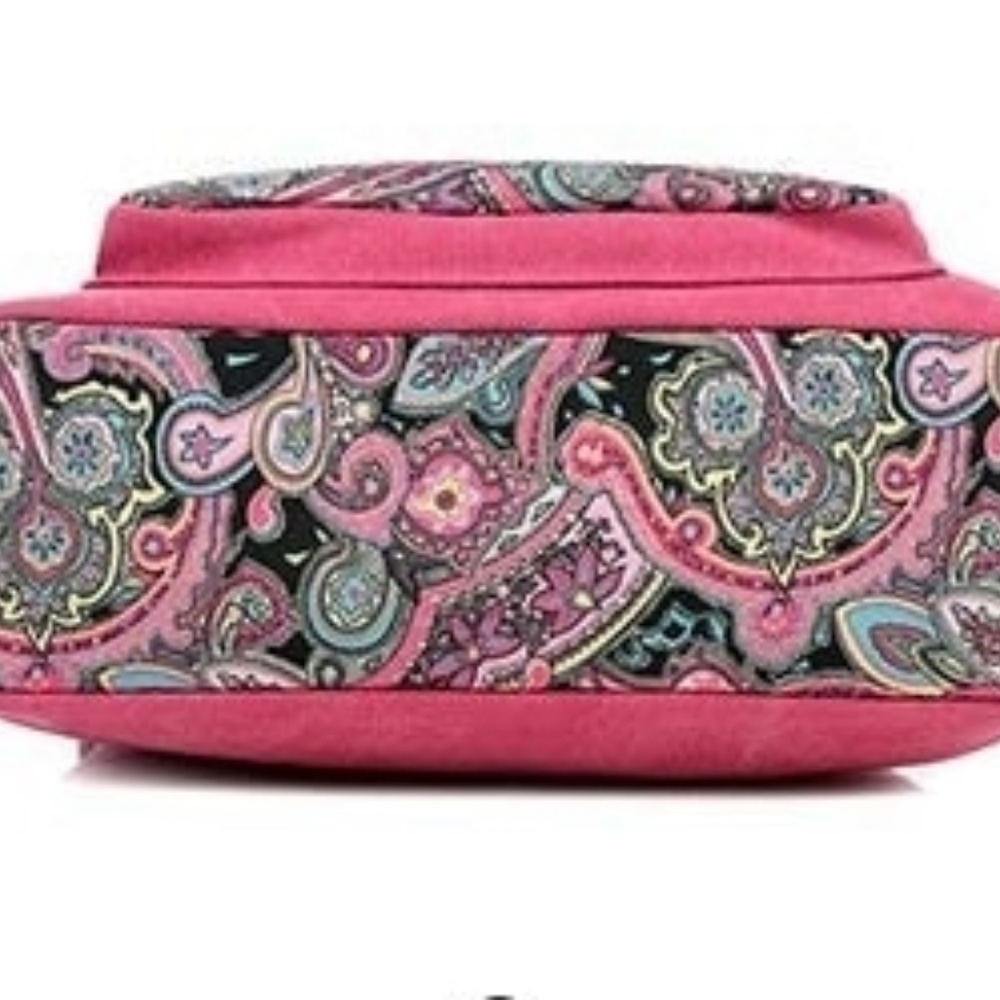 NEW Rose Pink Paisley Canvas Tote Shoulder Bag - Picture 4 of 7